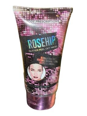 Body Prescriptions Rosehip Glitter Peel-Off Mask - Pink